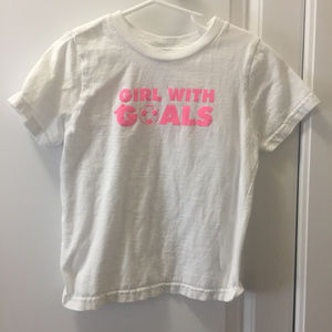 Girl with Goals Short Sleeve T Shirt Soccer 4T